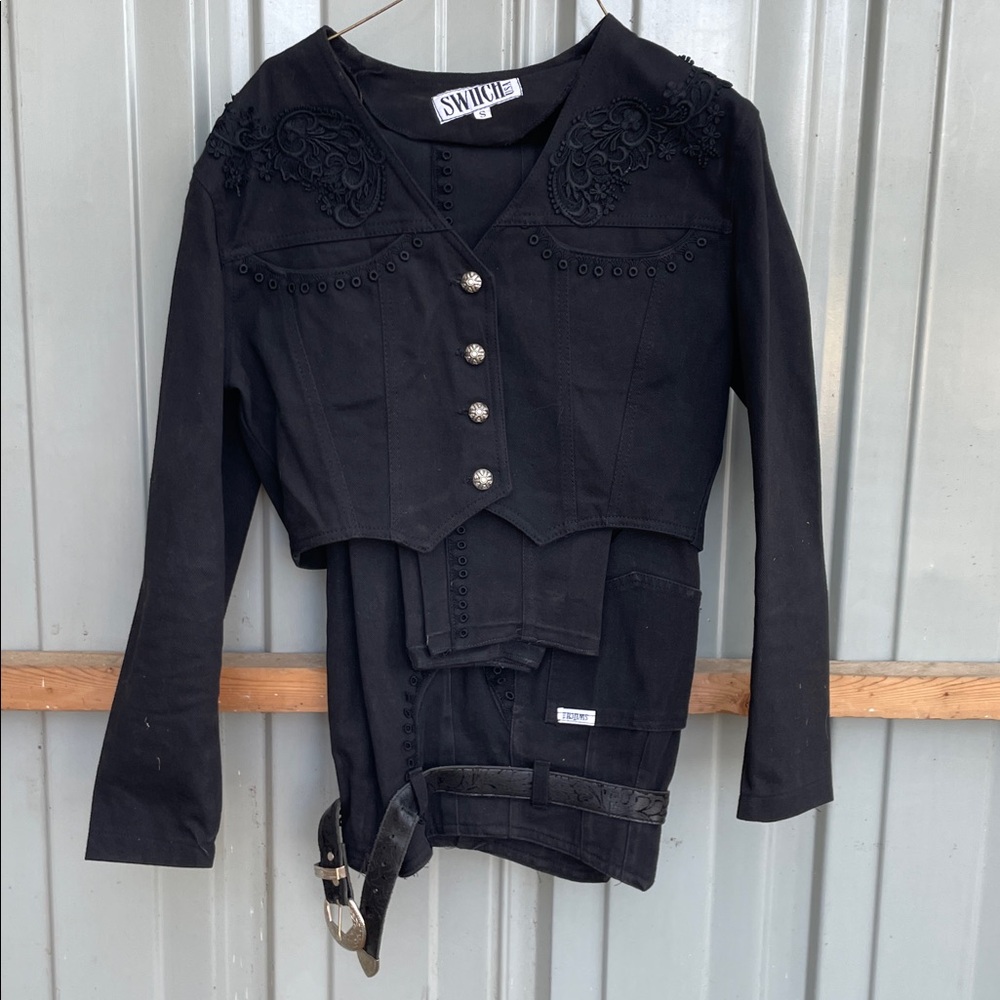 Black Women's Jacket with Embellishments